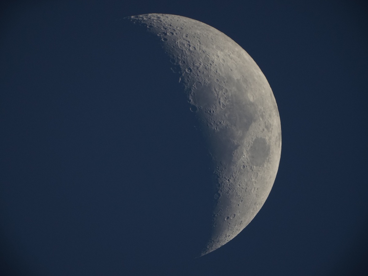 Moon through telescope